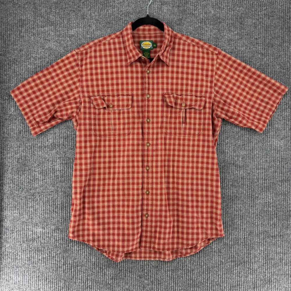 Vintage Cabelas Outdoor Gear Mens Large Tall Plaid Short Sleeve Button Shirt